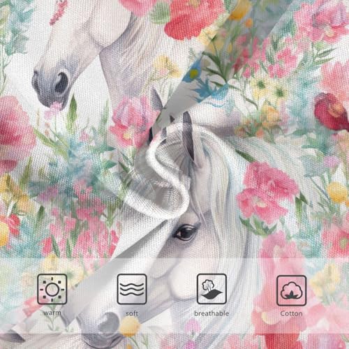 White Horse Pink Flower Toddler Girls's Underwear 2T 202b30183