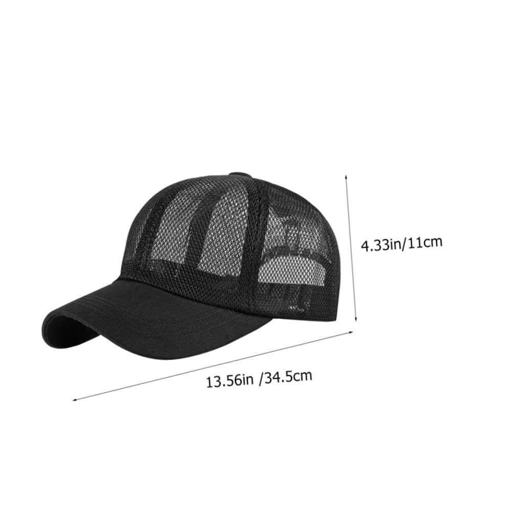 SHERCHPRY 3 Piezas Sombrero Deportivo Transpirable Unisex Gorra Béisbol Verano Protección Solar Exterior para Tenis Senderismo Camping Negro
