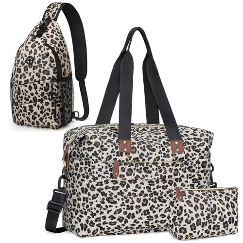 Crossbody Bags for Women & Travel Duffle Bag for Women((Leopard)