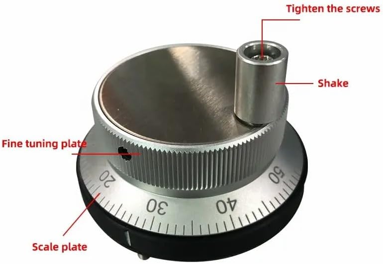 Pulser Handwheel 5V 6Pin Pulse 100 Manual Pulse Generator Hand Wheel Machine 60mm Rotational Encoder(Diameter 60mm)