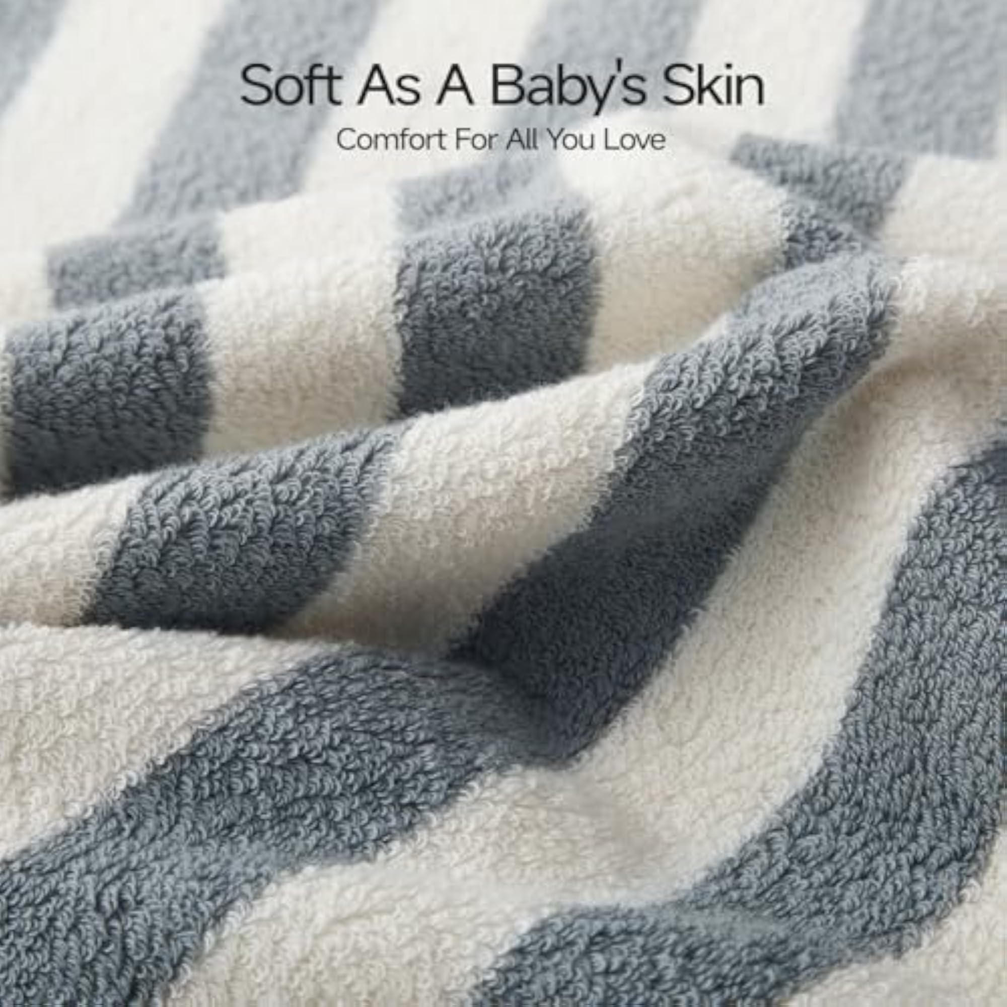 Luxury Hand Towels for Bathroom, 100% Cotton
