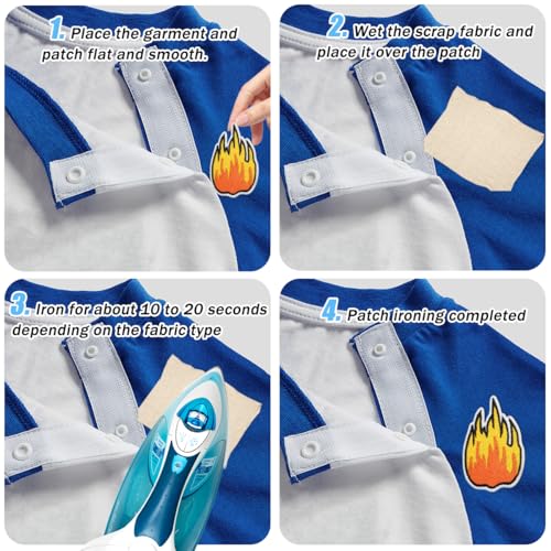 Patches Zum Aufbügeln Jean Patch Sticker zum Aufnähen Bügelbilder Patches Set Sewing Applique für T-Shirt Jeans Kleidung Taschen (16 Feuerwehrauto Aufnäher)