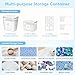 Lifewit 2+1 Laundry Pods Container & Dryer Sheet Holder, Large Powder Detergent Dispenser Storage Jars, Laundry Room Containers for Scent Booster Beads with Pop up Lids, Labels and Scoop