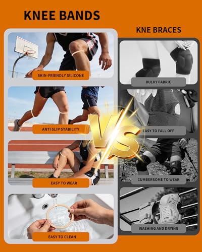 Image of 4PC Patellar Tendon Support Strap,Patella Band for Knee Pain Relief