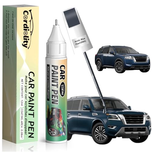 Image of RBG Arctic Blue Pearl Touch Up Paint for Nissan, Color Accurate Car Scratch Repair Remover Pen, Quick & Easy Fix Automotive Chips and Nicks