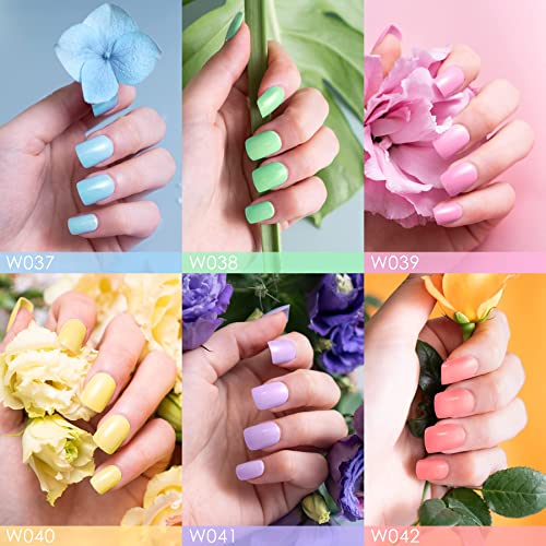 Gel Nail Polish Set Pastel - Wowfun 6 Colors 10Ml Gel Polish Set Spring Summer Pink Green Blue Soak Off Macaron Nail Polish Purple Yellow Diy At Home Gift For Starter And Professional Birthday Gifts For Her (Macaron Diary) #TOP1