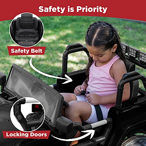 Image of Best Choice Products Jumbo 12V Kids Electric Vehicle Toy Ride On Car with Parent Remote Control for Toddlers, Seat Harness, 65 lb Weight Capacity, Spring Suspension, 3.7 MPH Max Speed - Black