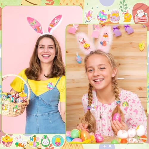 Image of SANNIX 60Pcs Easter Pins, Easter Enamel Lapel Pins Assorted Bunny Eggs Carrot Butterfly Pin Badge Cartoon Backpack Pin Brooches for Clothes Bags Hats Accessories, 30 Styles