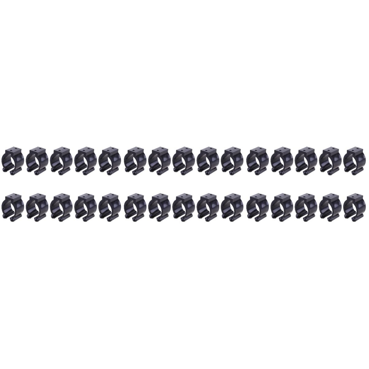 BESPORTBLE 60piezas Soporte De Pared para Cañas De Pescar Estante De Almacenamiento De Clip De Caña De Pesca Anticorrosivo Fácil Instalación y Limpieza para Hogar y Oficina Negro Grande