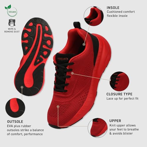 Image of Neeman's Begin Walk Flow Sneakers for Men and Women | Breathable Knit Upper, Cushioned EVA Sole | Lightweight Walking Shoes for Everyday Comfort,Sneaker