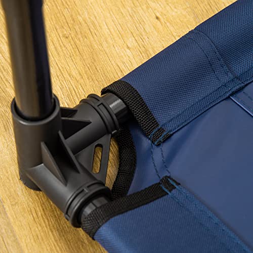 PawHut Hundeliege Outdoor, Erhöhtes Hundebett für Grosse Hunde, Kühlende Haustierliege Katzenbett mit Waschbares Mesh Metallrahmen für Garten Camping, 92 x 76 x 18 cm, Blau