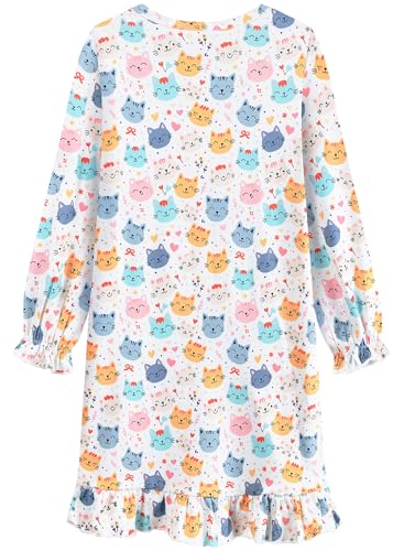 Tkria Girls Night Dress Dress Toddler Long Sleeves Butterfly Pajamas For Kids Princess Sleepwear Pjs Sleep Shirts 2-10T2