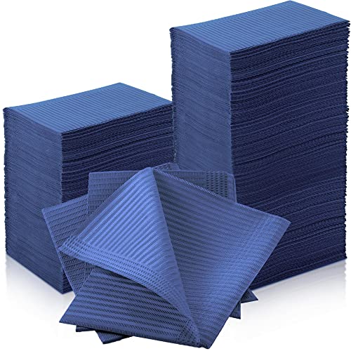 Newwiee 750 Pcs Disposable Dental Bibs Bulk Waterproof 13x18, Blue