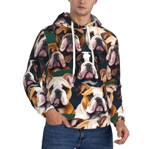 Sweat bouledogue anglais homme vêtement chaud pour le sport et le voyage quotidien