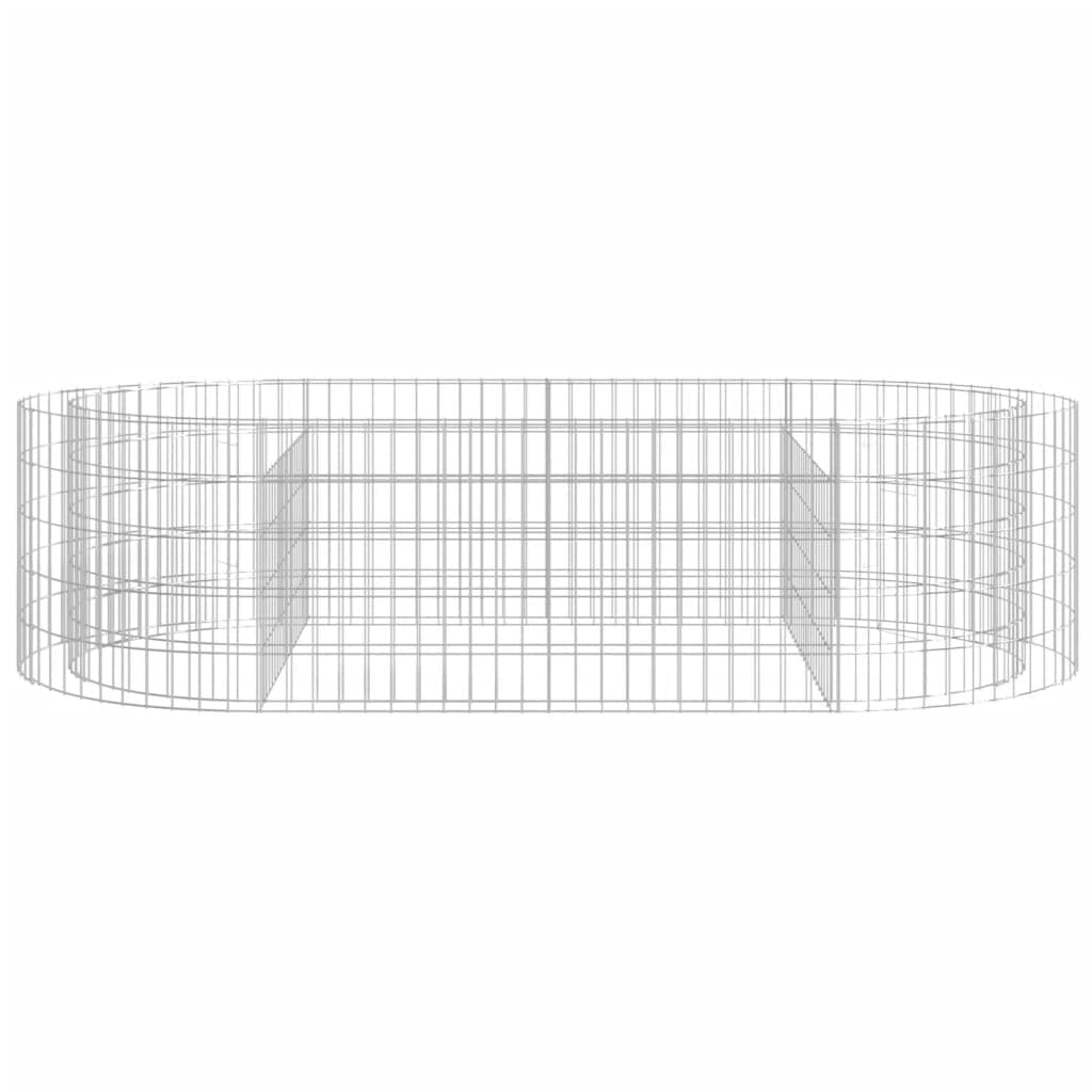 Podwyższona grządka gabionowa, ocynkowane, 200 x 100 x 50 cm, wytrzymała donica na rośliny do ogrodu, na taras, balkon, stabilna podwyższona grządka o rozmiarze oczek 10 x 5 cm, idealna do