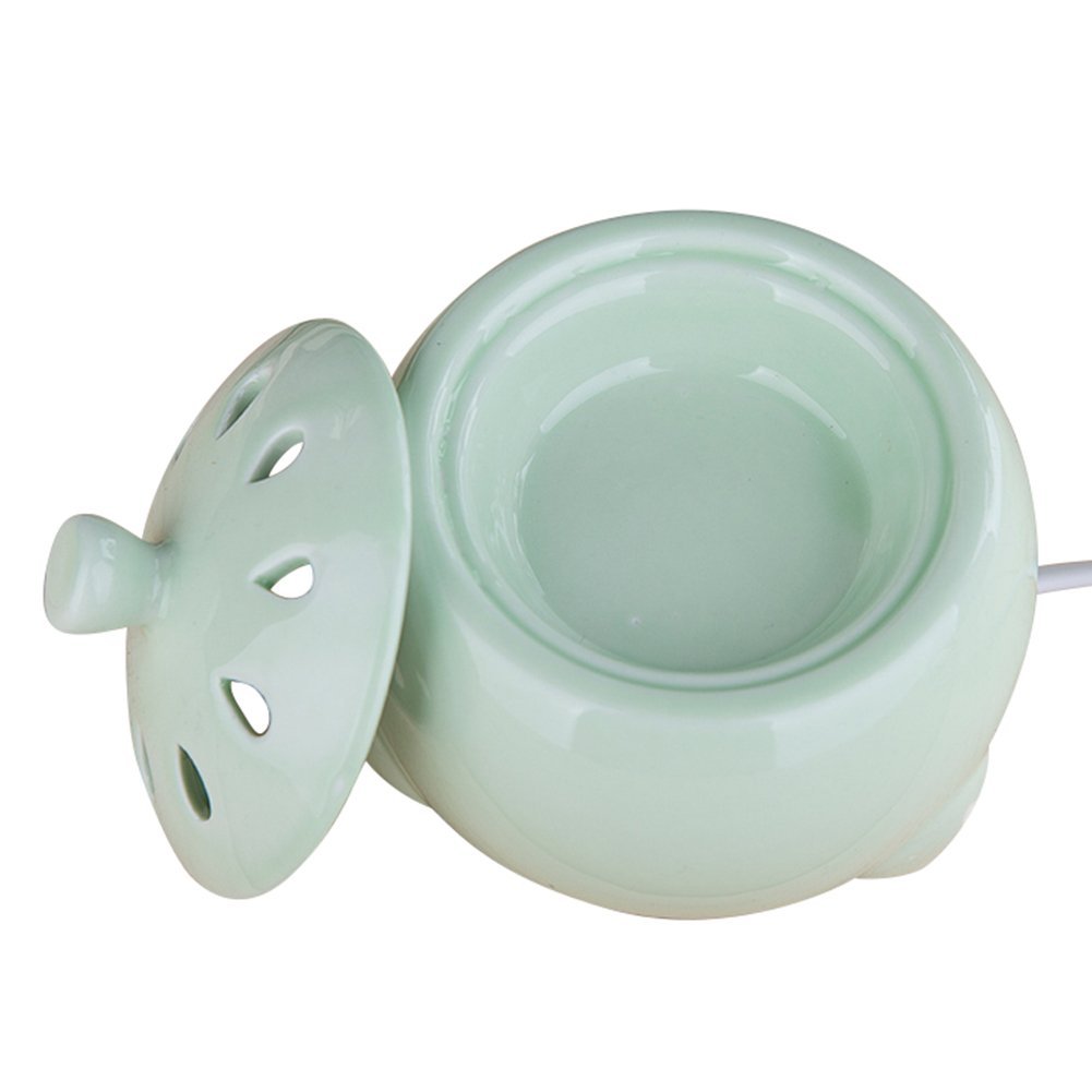 Brûleur d'encens électronique en céramique blanche avec thermostat réglable