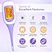 Easy@Home Smart Basal Thermometer, Large Screen and Backlit, Period Tracker with Premom (iOS & Android) - Auto BBT Sync, Charting, Coverline, Accurate Fertility Prediction EBT-300 Purple