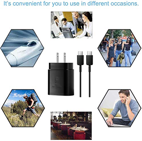 25W USB C Fast Charger Block & 6FT Cable - PD 3.0 Quick Charger For Motorola, Samsung, Google Pixel