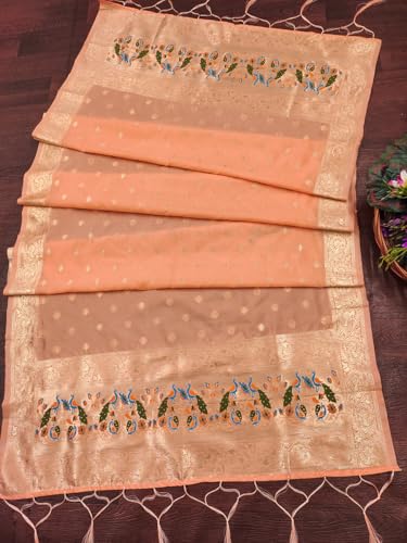 Image of DEVANGI Women's Pathni Banarasi Silk Unstitched Salwar Suit Dress Material With Dupatta