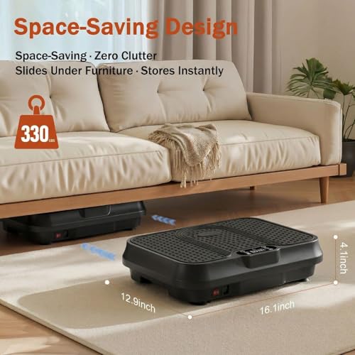 Image of Vibration Plate Exercise Machine, Vibrating Plate for Lymphatic Drainage, Shake Plate Whole Body Vibration Plate Platform, Fitness Equipment for Weight Loss Fat Burner for Women Men