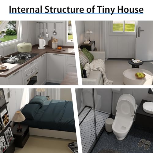 Two-Story Tiny House: Modern Prefabricated Flat-Pack Home with Expandable Plastic Design, Portable Modular Dwelling for Hotel, Office (Model 6) - Image 6