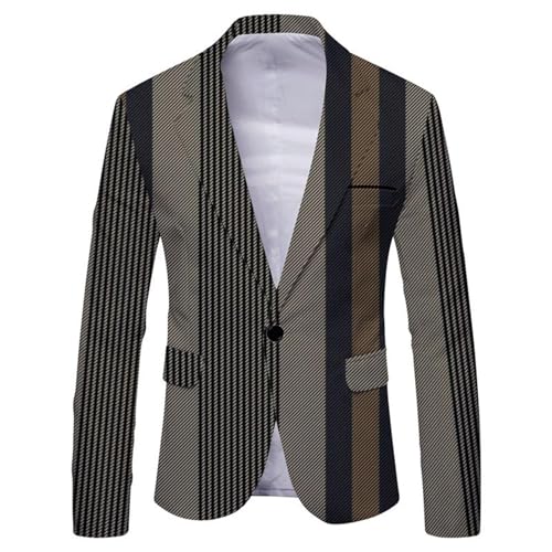 Mens Plaid Casual Suit Printed Blazer Men’s Suit Plaid Classic Blazer Lightweight Daily Business Mens Jacket