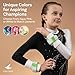 LEVIERO Gymnastics Grips Set, Grips for Gymnastics Girls, Dowel Grips with Soft Leather, Hook and Loop Wrist Straps, and Adjustable Finger Holes, for All Ages - (White, 00)