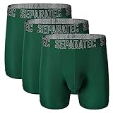Separatec Men's 3 Pack Fast Dry Separate Pouches Sport Underwear Boxer Briefs(Olive Green,L)