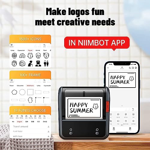 Image of B3S Inkless Printing Bluetooth Thermal Label Printer - Small & Portable | Wireless Connectivity | 3 Inch Barcode, Mini Stickers, Bill, Receipt Machine for Home, Office & Students