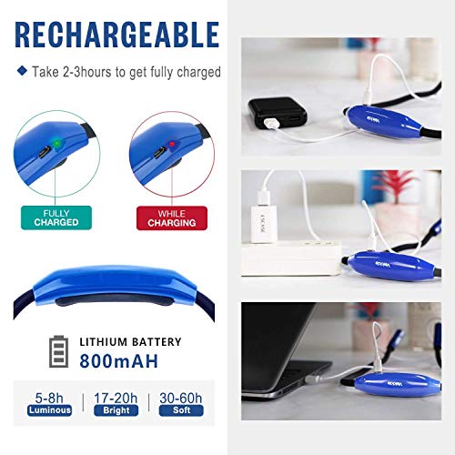 Vekkia Lightweight Neck Reading Light, Reading Lights For Books In Bed, Neck Light For Knitting,3 Colors,9 Brightness,Rechargeable,Hand Free,Portable,Long Lasting,Gift For Repairing,Sewing,Craft Lover #TOP5