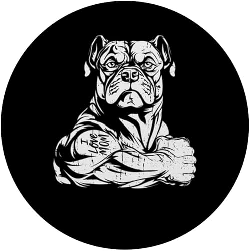 Miniatura 3 de American Bully Pet - Bulldog Dog Breed I Love Dad PopSockets Standard PopGrip