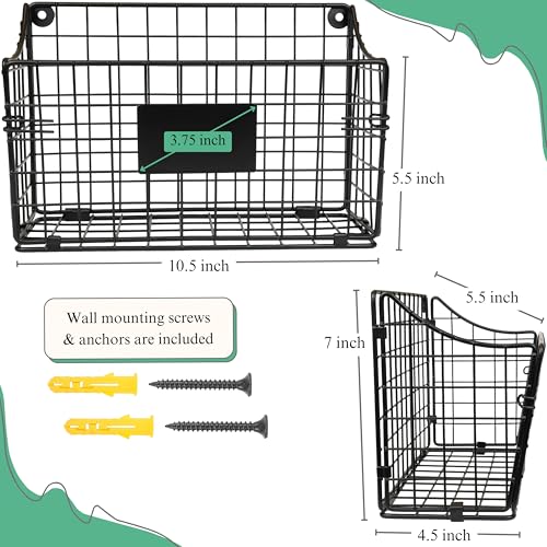 Prizoiwallmountwirebasketmetalwallmountedbasketforstoragehangingwallfruitbasketblack Urban Country Home Decor Prizoi wall mount wire basket metal wall mounted basket for storage hanging wall fruit basket black urban country home decor