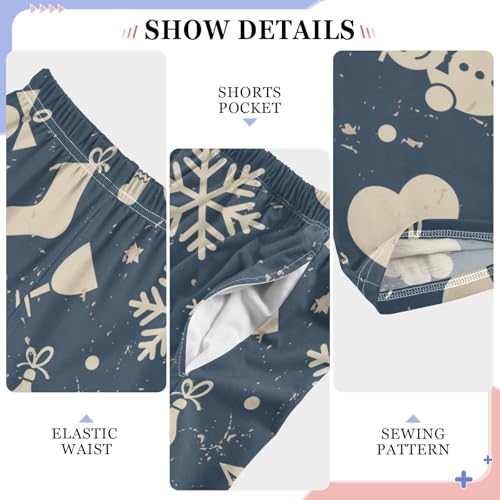 Boys' Pants Christmas Animal Deer Gifts Long Bottoms Jogger Pants Elastic Waist Trousers with Pockets S-XL4