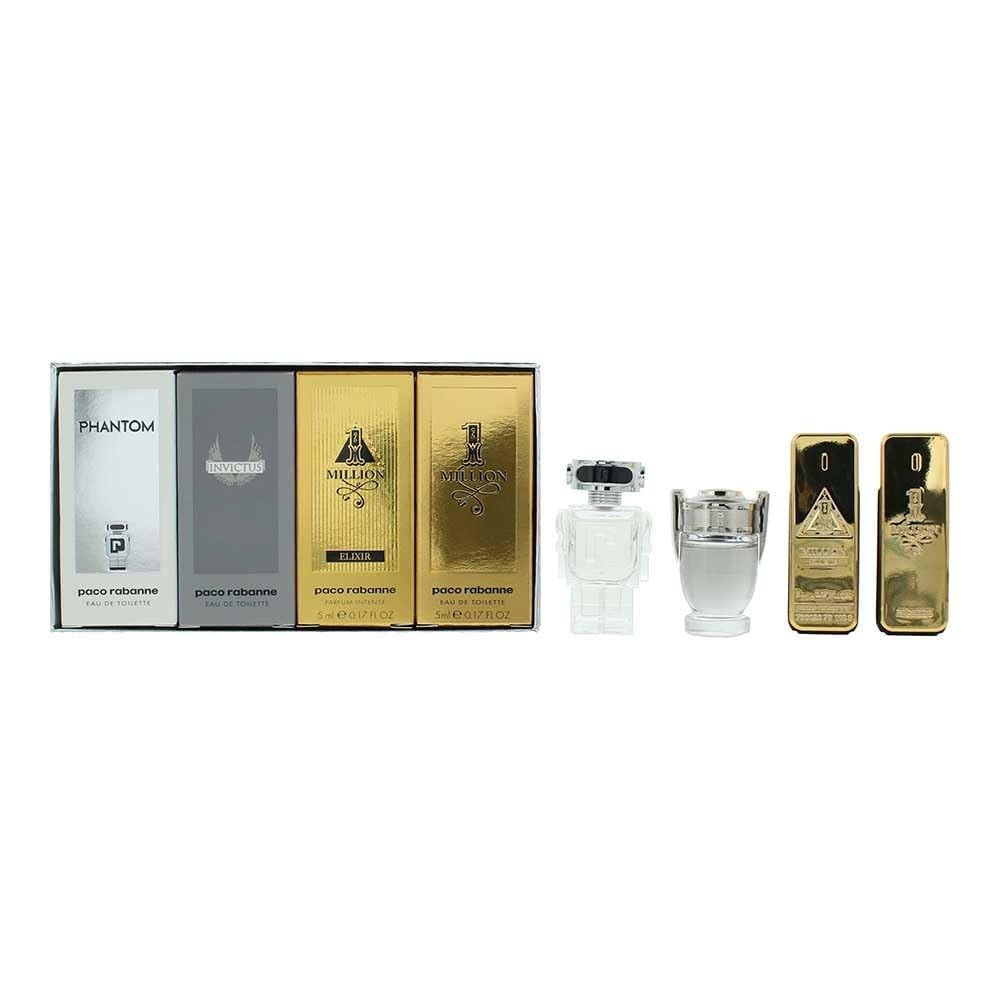 Paco Rabanne Men's Cologne Gift Set (4 x 5ml) Travel Variety