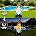 Solar Garden Gnomes Decor Outdoor Statue - Gnome Welcome Sign with LED Waterproof Sculptures Lights, Gnome Pond/Yard Statues Outside Decoration, Home, Lawn, Patio, Resin Ornament, Gardening Gift