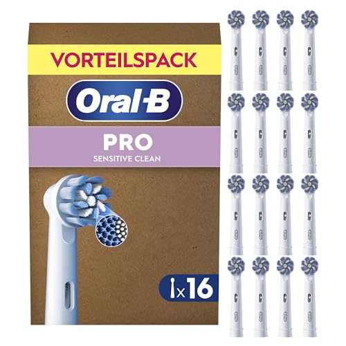 Oral-B Aufsteckbürsten PRO Sensitive Clean, Weiß, 16 Stück – Ansicht 1