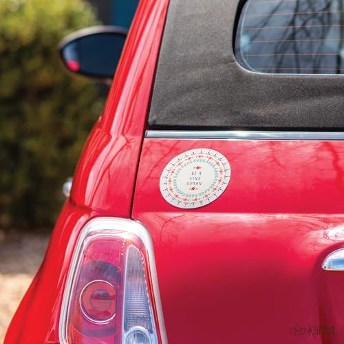Image of Karma, Boho Inspirational Refrigerator Set of 100, Round Decorative Weatherproof Car and Locker Magnets for Girls Motivational Quotes, Party Favors, School Car Office, Be Happy