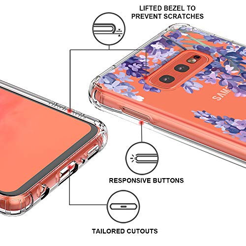 Case For Galaxy S10E, Mosnovo Shockproof Tpu Bumper Slim Clear Case With Floral Design For Samsung Galaxy S10E Phone Case Cover - Lavender #TOP4