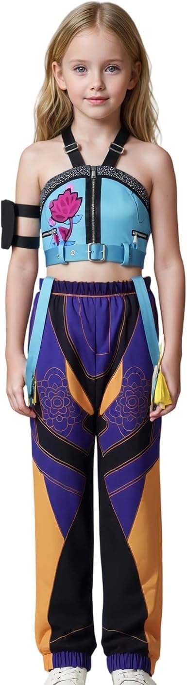Cosplay Costume for Demon Rumi Cosplay, Halloween Pop Girls Pop Singers Stage Role Play Outfit