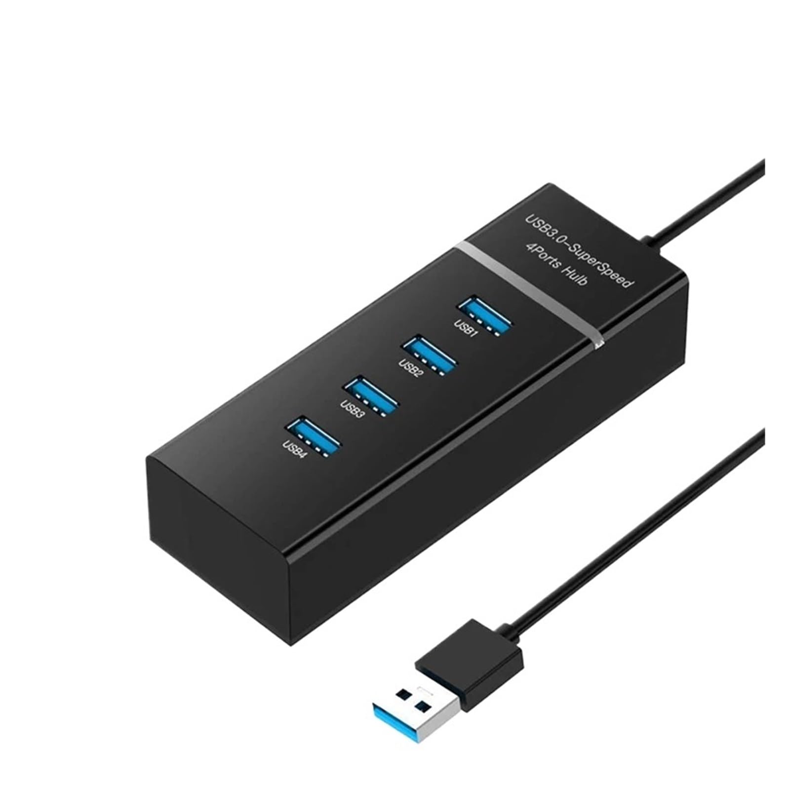 USB Multi 3.0 4 Port Do Komputera PC Akcesoria Laptopów Hub OTG Adapter Splitter MożLiwość Szybkiego łAdowania(Black HUB 3.0)