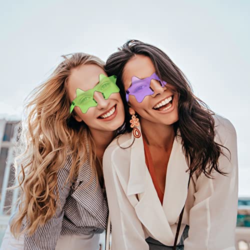 SUNOVELTIES 16/48 Star Rimless Sunglasses Irregular One Piece Colored Party Glasses Transparent Fun sunglasses for Teen Adult2
