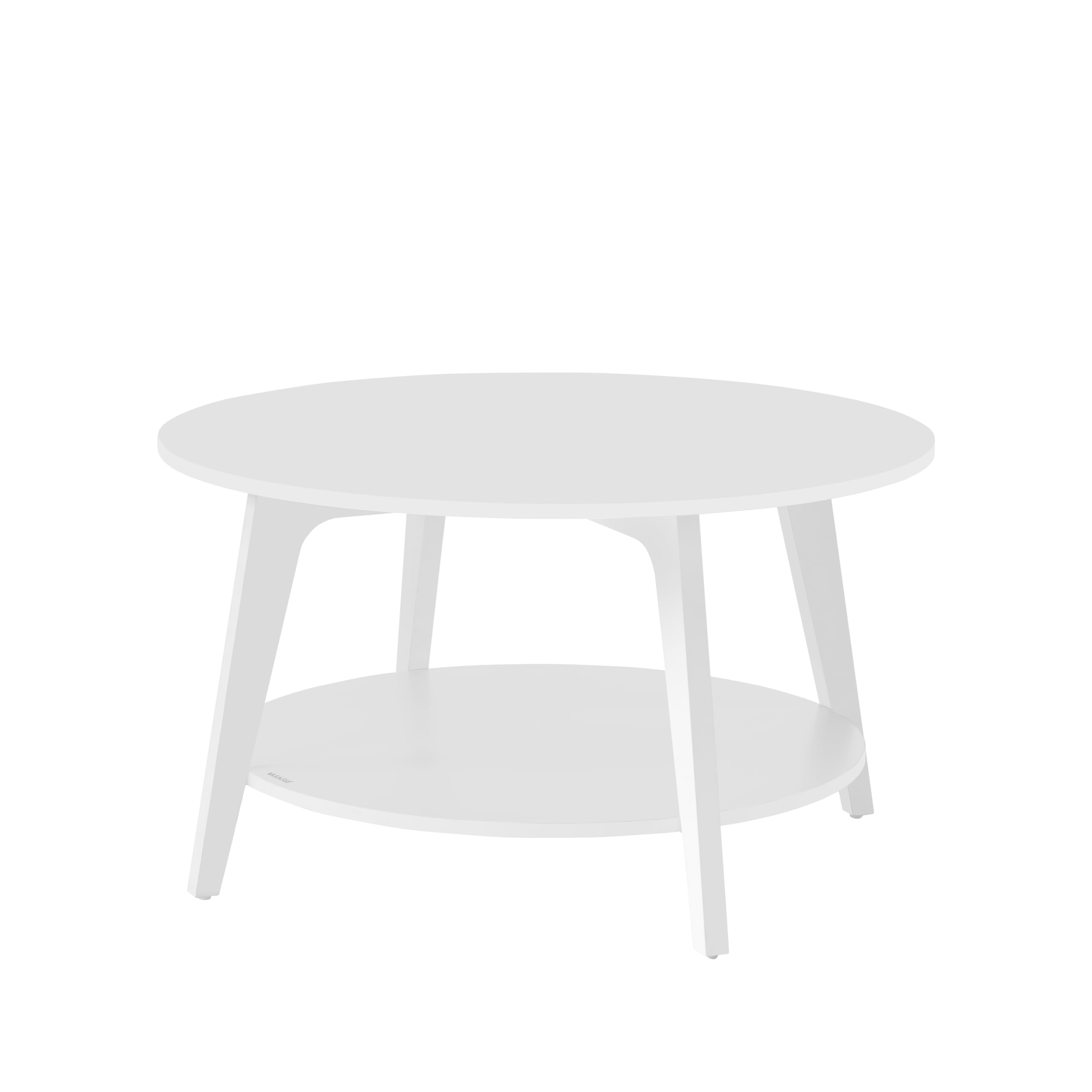 VASAGLE Table Basse de Salon à 2 Niveaux, Ronde en Bois, 80 x 80 x 45 cm