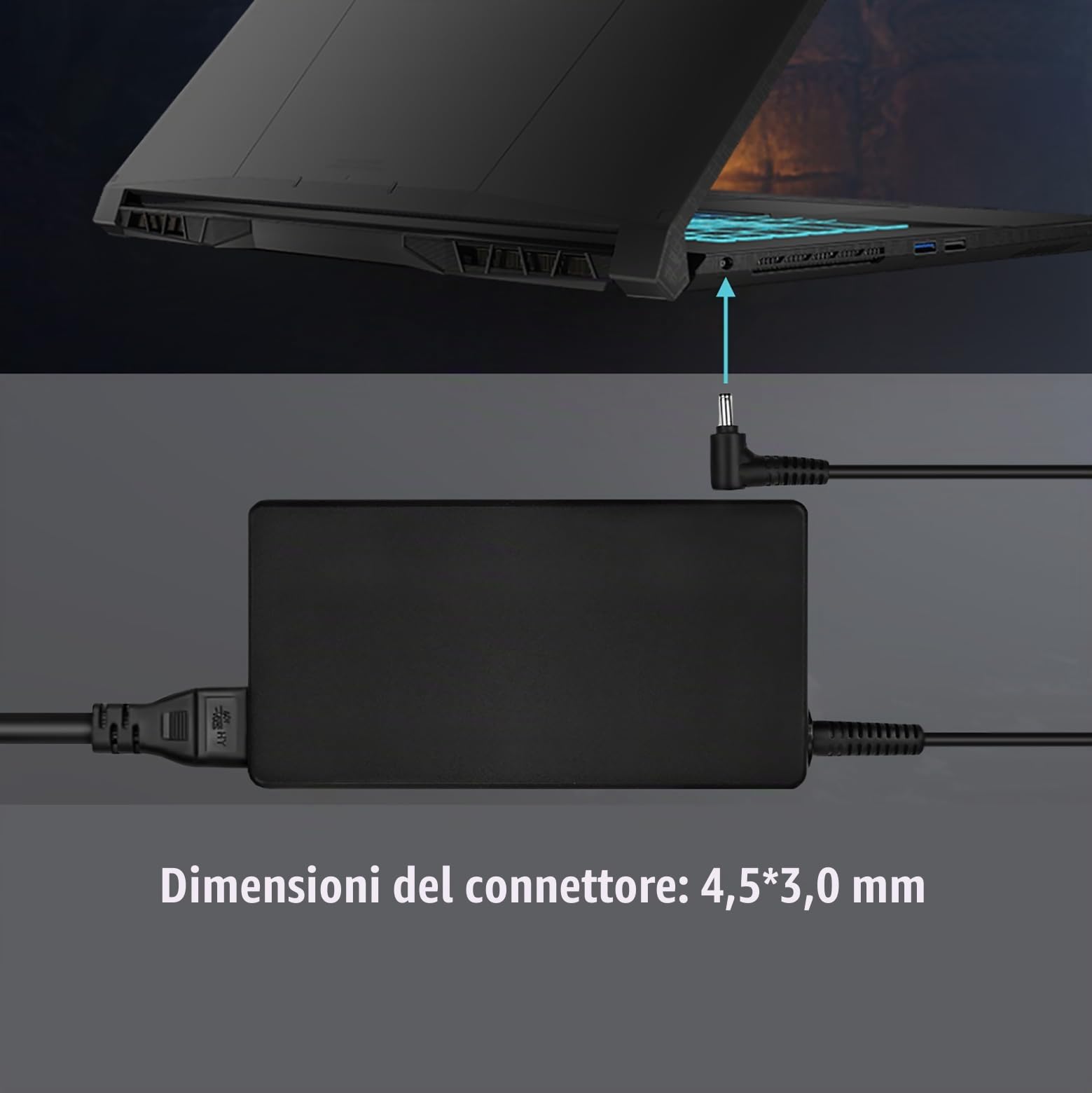 Caricatore Alimentatore 200W 20V 10A per MSI Creator M16 B13VF CreatorPro M16 B13VI MSI Katana 15 B12V B13V MSI MS-17L5 MS-1584 A21-200P2B ADP-200JB F