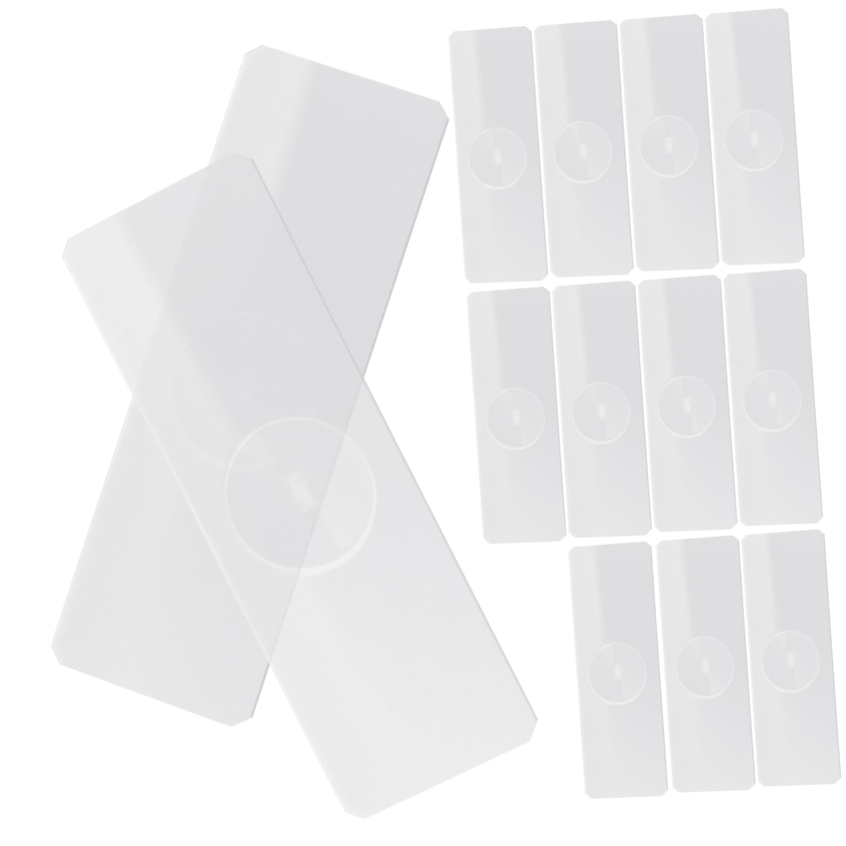 SOLUSTRE Frosted Microscope Slides 50pcs Concave Glass Slides for Pond Water Specimens Sturdy