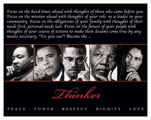 Bruce Teleky Thinker (Quintet): Peace, Power, Respect, Dignity, Love (MLK, Obama, Malcolm X, Mandela,
