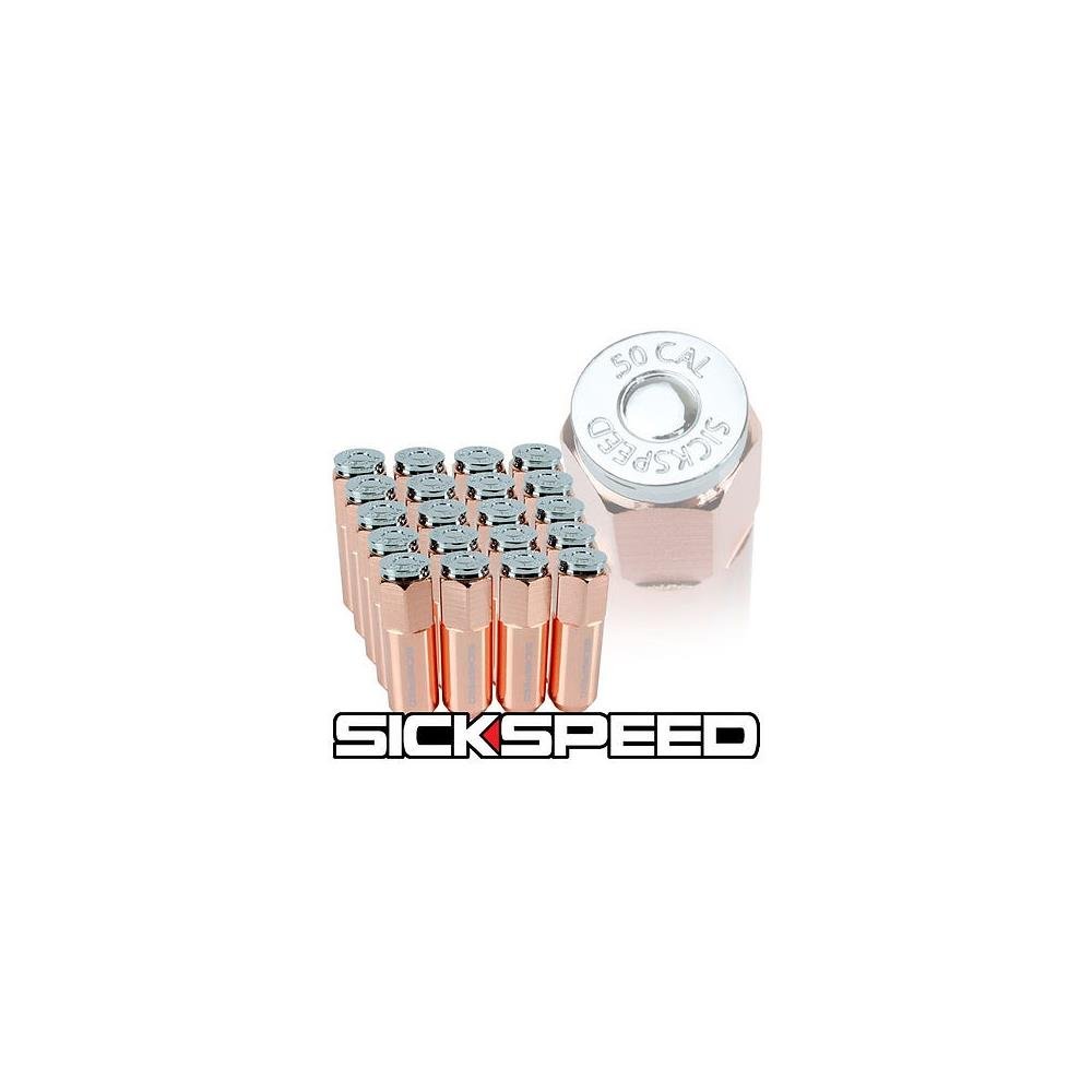 Sickspeed Pc Rose Gold W Chrome 50 Cal Bullet 60mm Lug Nuts 12x1 5 Buy Online In Bahamas At Bahamas Desertcart Com Productid