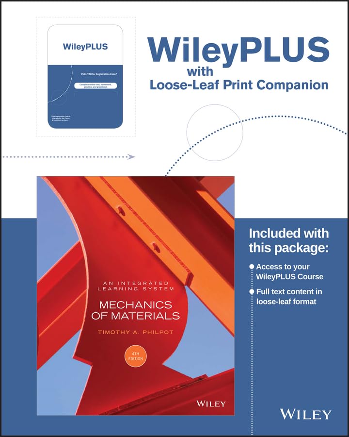 Mechanics of Materials: An Integrated Learning System, 4e WileyPLUS Registration Card + Loose-leaf Print Companion