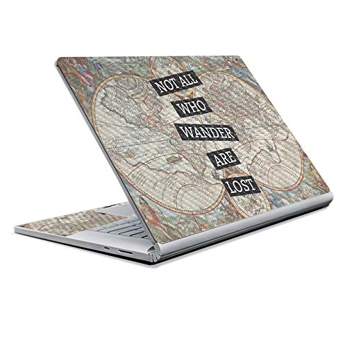 Image of MightySkins Carbon Fiber Skin for Microsoft Surface Book 2 13 inch (2017) - Who Wander,Protective, Durable Textured Carbon Fiber Finish,Easy to Apply, Remove, and Change Styles,