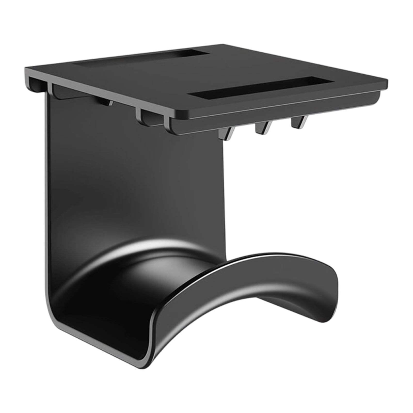Msioytog Wall Mounted Headphone Rack Headphone Stand Hanger Under Desk Headphones Rack Holder for Gaming Earphone Bracket Wall Mount Stand