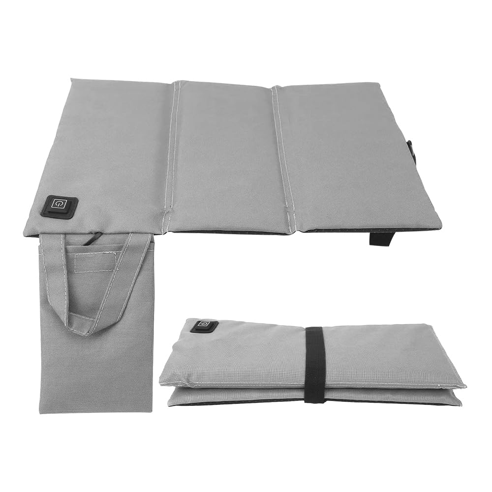 NAVESO Sitzkissen Beheizbar Outdoor, 44X 40 cm Heizkissen USB,Beheizbares Sitzkissen, Stadion Sitzkissens Beheizt mit 3 Heizstufen, USB Beheiztes Heizkissen für Ausflug Camping Bürostuhl Sofa